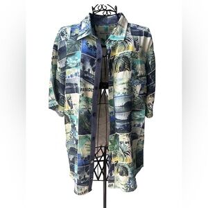 NWOT Men’s Tommy Bahama Multicolor Tropical Shirt Jacket. Size L.